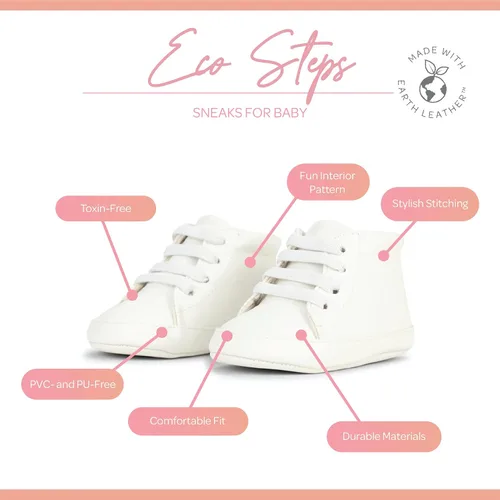 Vista 3 de JuJuBe - Zapatos de bebé de silicona para bebés cuero vegano Eco Steps Sneaks