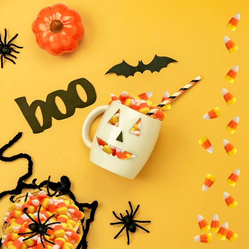 Vista 8 de Fruidles Dulces de maíz de Halloween, aperitivos divertidos y festivos, certificado Kosher, sin nueces, sin lácteos, caja (1 libra)