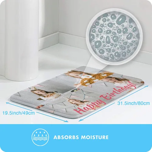 Vista 7 de Tapete personalizado para puerta con imagen, logotipo, nombre, texto, antideslizante, lavable, rectangular, personalizable con estampado, tapete
