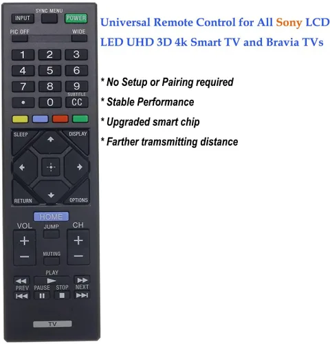Vista 5 de Universal para control remoto Sony TV, compatible con todos los televisores Sony Bravia Smart LCD LED HD