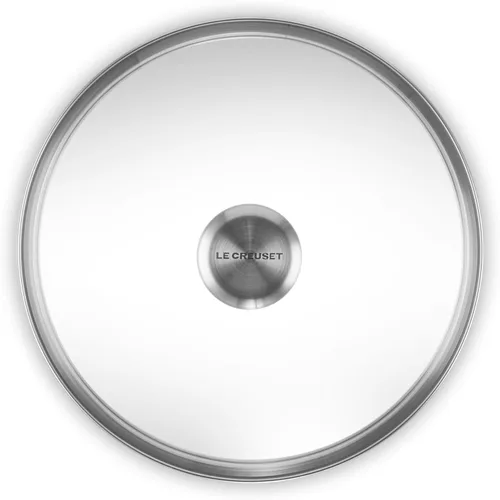 Vista 10 de Le Creuset Tapa de cristal de la firma con perilla de acero inoxidable, 8 pulgadas