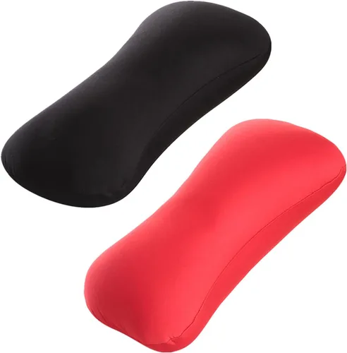Vista 11 de ASkinds 2 almohadas cilíndricas de 15 x 7.8 pulgadas, cómoda almohada tipo hueso de microcuentas, cojín de almohada de tubo de almohada para cabeza