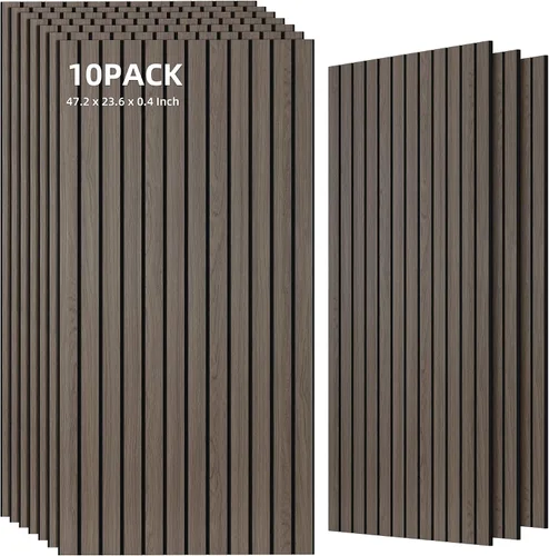Vista 37 de TO-TH Juego de 4 paneles de pared insonorizados de 47.2 x 23.6 pulgadas con aspecto de madera, absorben el sonido, paneles acústicos grandes