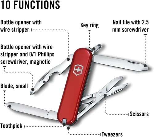 Vista 6 de Victorinox Rambler Swiss Army - Cuchillo de bolsillo de 10 funciones