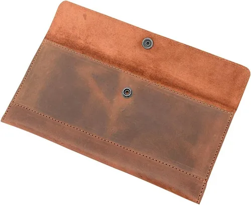 Vista 4 de Hide & Drink, Cartera de viaje hecha a mano de cuero de grano completo, Bourbon Marrón, Classic