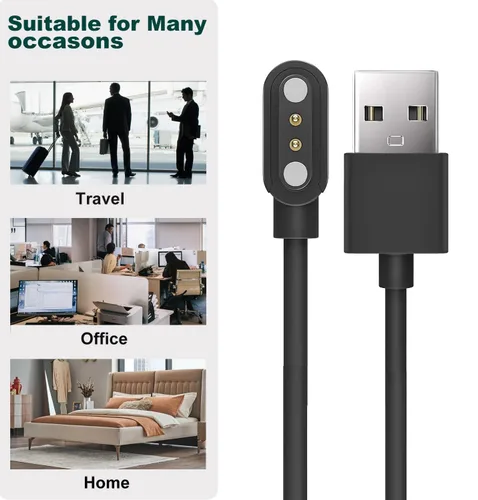 Vista 7 de E ECSEM Compatible con GloryFit P22 P32E P36 Cargador de reloj inteligente, cable de carga USB magnético de repuesto para GloryFit P22 P32E P36