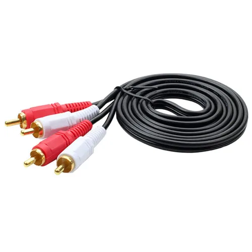 Vista 3 de Cable divisor de audio RCA macho a 2 RCA macho a 2 RCA macho, cable divisor de audio RCA, adecuado para caja de TV de sonido DVD, 4.9 ft