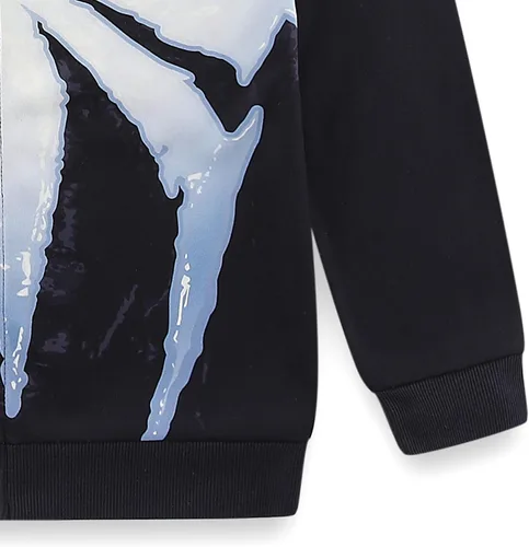 Vista 7 de Marvel Spider-Man 2 Miles Morales Venom - Sudadera con capucha y cremallera completa para niños grandes (talla: 8-20)