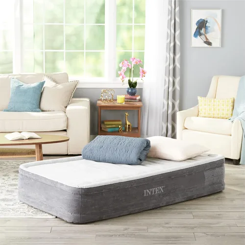 Vista 5 de Intex Recreation 67765E Comfort - Cama de aire Dura-Beam de tiro medio con bomba eléctrica incorporada, altura de la cama de 13 pulgadas