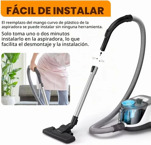 Vista 7 de S2110 S501 S524 Reemplazo para manguera de mango de plástico al vacío Miele