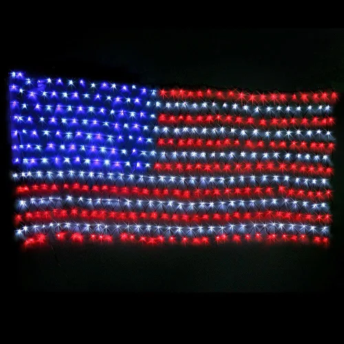 Vista 4 de XTF2015 - Cadena de luces LED de la bandera de los Estados Unidos, resistente al agua, para Navidad, festival, vacaciones, día de la independencia