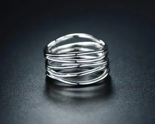Vista 5 de Anillo de cóctel chapado de oro rosa, oro blanco y oro de Barzel