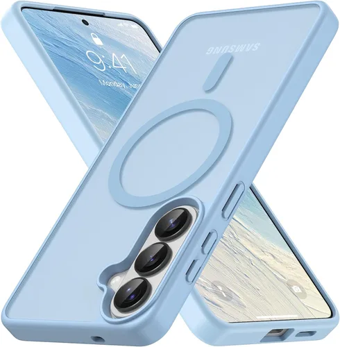 Vista 37 de Vansdon Funda para Samsung Galaxy S24 Plus, S25 Plus, S26 Plus, azul marino