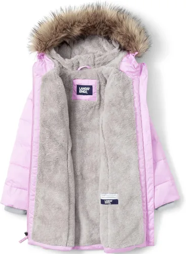 Vista 2 de Lands' End Abrigo térmico alternativo con forro polar para niñas, Nieve