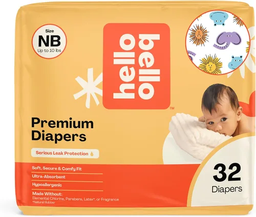 Vista 17 de Hello Bello Premium - Pañales para bebé de talla recién nacido, 32 unidades de pañales desechables, extra absorbentes, hipoalergénicos con ajuste