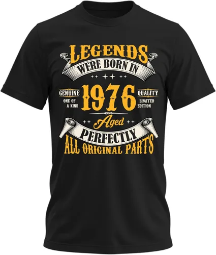 Vista 9 de Camiseta de cumpleaños para hombre, leyendas nacieron en 19XX, camiseta Negro
