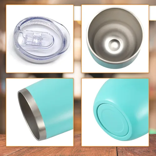 Vista 3 de Vasos de vino personalizados con nombres y fotos con tapa para mujeres, juego de vasos de vino aislados personalizados de acero inoxidable, regalos