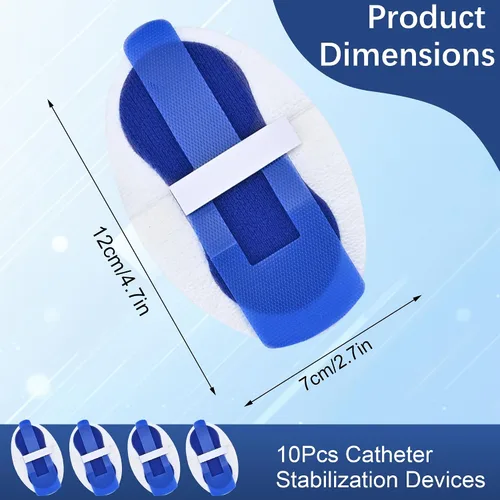Vista 4 de Dispositivo de estabilización del catéter de Foley, adhesivo autoajustable para tubo de catéter, soporte adhesivo para bolsa de pierna urinaria