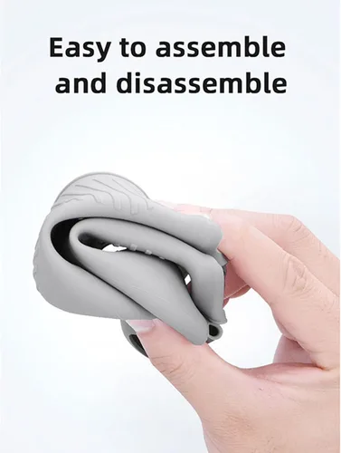 Vista 4 de Funda de silicona para DJI Air 3 RC 2 Controller Funda protectora RC Accesorios de control remoto (gris)