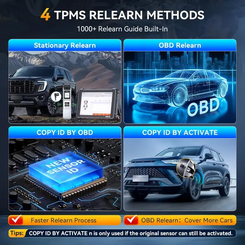 Vista 4 de THINKSCAN 689BT TPMS Combos, herramienta de diagnóstico profesional OBD2 con TPMS, herramienta de sensor de activación/lectura/aprendizaje con VENU