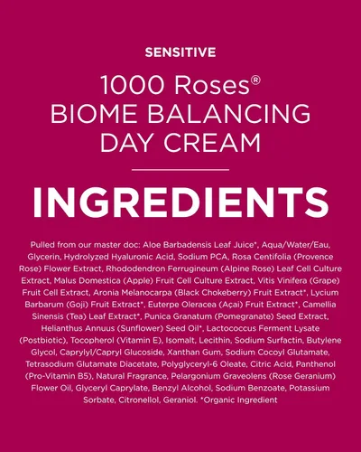 Vista 8 de Andalou Naturals 1000 Roses Skin Biome Crema de día equilibrante – Hidratante facial ligero con células madre de rosas alpinas, postbióticos