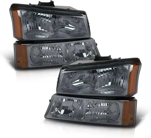 Vista 19 de G-PLUS Faros delanteros compatibles con Chevy Avalanche 1500 2500/Ajuste Chevy Silverado 1500 2500 HD 3500 2003-2006, lente transparente, carcasa