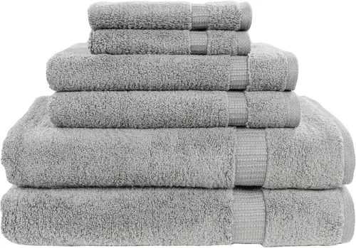 Vista 14 de MyPillow MyTowels - Juego de 6 toallas de baño, 100% algodón, suaves y absorbentes, para baño, 2 toallas de baño, 2 toallas de mano, 2 paños