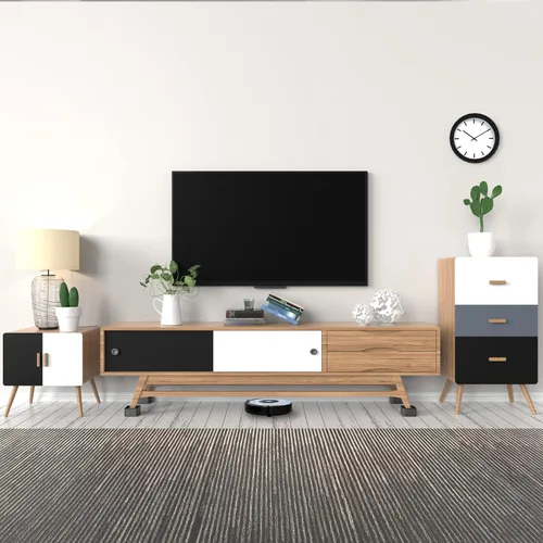 Vista 7 de BTSD-home Elevadores de cama de 1.5 o 3 pulgadas, muebles ajustables resistentes para sofá, escritorio, sofá, mesa, paquete de 4
