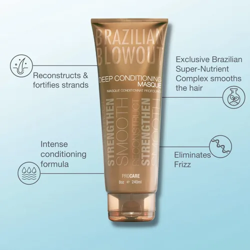 Vista 3 de Brazilian Blowout Mascarilla acondicionadora profunda acaí para ambos sexos, 8 oz
