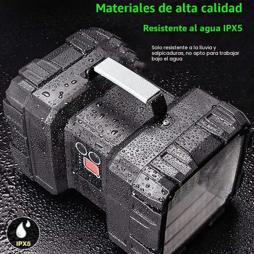 Vista 5 de SUYOOULIN Linterna recargable, linterna LED de 10000 mAh, 12000 lúmenes, 20 h, espera ultra larga, 3+4 modos de luces, linterna de campamento