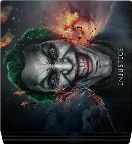 Vista 2 de Head Case Designs Officially Licensed Injustice Gods Among Us Joker Key Art Vinyl Sticker Gaming Skin Decal Cover Compatible with Sony Playstation 4