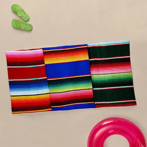 Vista 4 de CafePress Serape Stripes - Toalla de algodón absorbente de 30 x 60 pulgadas, suave para playa y piscina