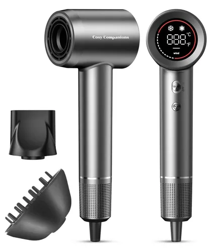 Vista 11 de Secador de pelo íonico negativo con motor eléctrico de alta velocidad sin escobillas de 150,000 RPM para secado rápido, silencioso y con control