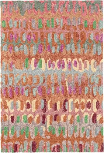 Vista 26 de Dash & Albert Paint Chip Hand Micro Hooked Wool Rug, 2' X 3', Bark Abstract