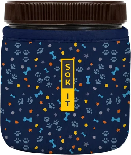 Vista 148 de Sok It IceCreamSok - Funda de neopreno aislada (flores abstractas, pintas de helado cónicas)