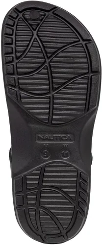 Vista 5 de Nautica Zuecos para hombre, sandalias deportivas deportivas, sin cordones con correa trasera ajustable, (zapatos de aguapantuflas peludas) River Edge