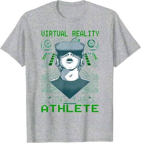 Vista 6 de Playera divertida de realidad virtual para atleta VR Gamer Negro