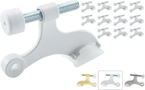 Vista 10 de HOME MASTER HARDWARE - Tope de puerta con pasador de bisagra, paquete de 8, negro, ajustable, de servicio pesado, con puntas amortiguadas de plástico