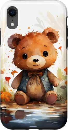 Vista 25 de Funda de oso de peluche con chaleco para iPhone 17