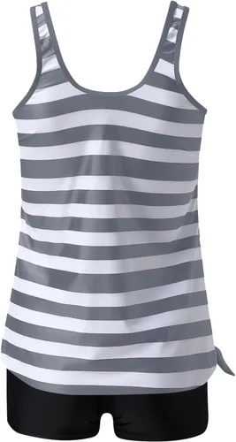 Vista 8 de Tankini Swimsuits for Women 2 Piece Bathing Suits 2024 Fashion Swim Tank Top with Boy Shorts Striped Printed Modest Swimwear