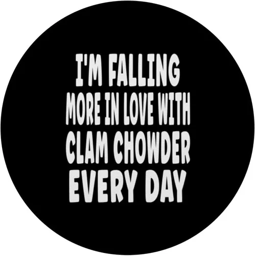 Vista 3 de Funny Clam Chowder Valentine Joke - Falling In Love PopSockets Adhesive PopGrip