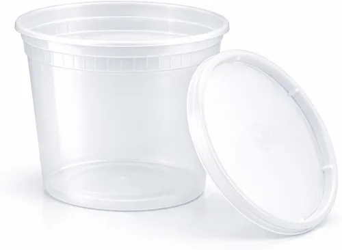Vista 2 de 16 onzas [paquete de 12] recipientes de plástico sin BPA para almacenar