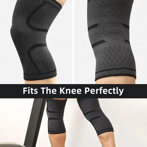 Vista 6 de Paquete de 2 rodilleras para mujeres y hombres, rodilleras de compresión para dolor de rodilla, rodilleras para dolor de artritis y apoyo, alivio