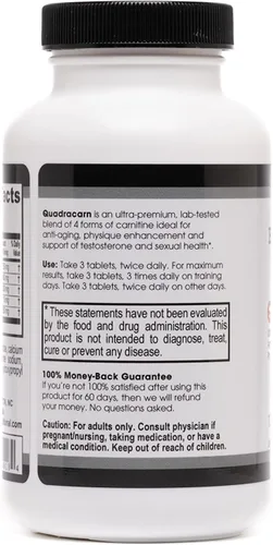 Vista 3 de Beverly International Quadracarn Mezcla de carnitina ultra premium probada en laboratorio para pérdida de grasa, definición muscular, metabolismo