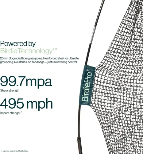 Vista 5 de BirdiePro® - Red de práctica de golf American Pro, red de golf resistente de 10 x 7 pies con objetivo EchoShield™ y red FlexWeave™, patio trasero