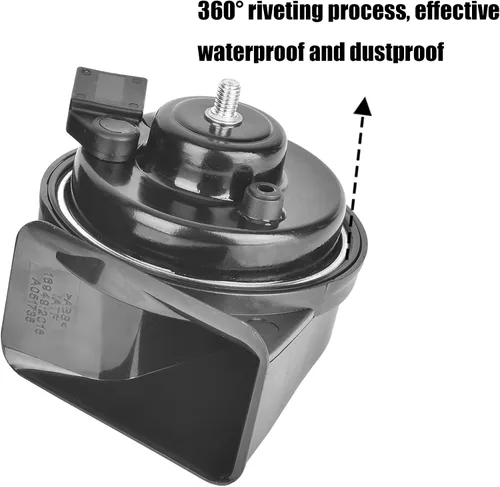 Vista 7 de Kit de bocina de repuesto para automóvil para Toyota, 12 V, impermeable, eléctrico, de tono alto/bajo, bocina de caracol con rejilla mejorada