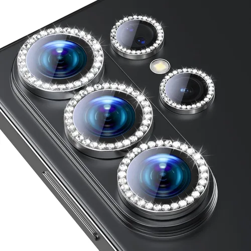 Vista 31 de Protector de lente de cámara para Samsung Galaxy S22 Ultra, protectores de lente individuales con marco de alineación, funda protectora de pantalla