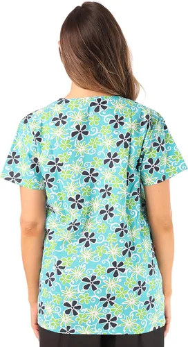 Vista 3 de Just Love - Camisa de ropa quirúrgica festiva para mujer