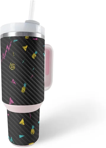 Vista 25 de MightySkins - Funda de fibra de carbono compatible con el vaso Stanley The Quencher H2.0 FlowState de 40 onzas, vida útil, acabado de fibra