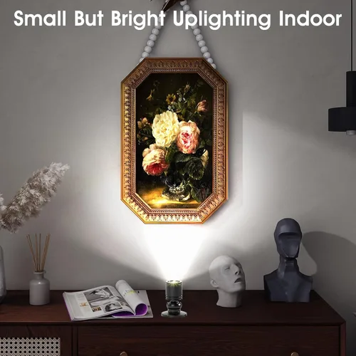 Vista 2 de DEDC 6 piezas de luz de punto LED mini, luces de imagen para interiores, luz de arte de 1.5W 12V 6000K, luces de acento con atenuador RF